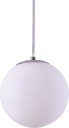 Home Lighting Alessia Регулируема Висящо Осветително Тяло Бял Топка с Цокъл E27 20x20x120см.