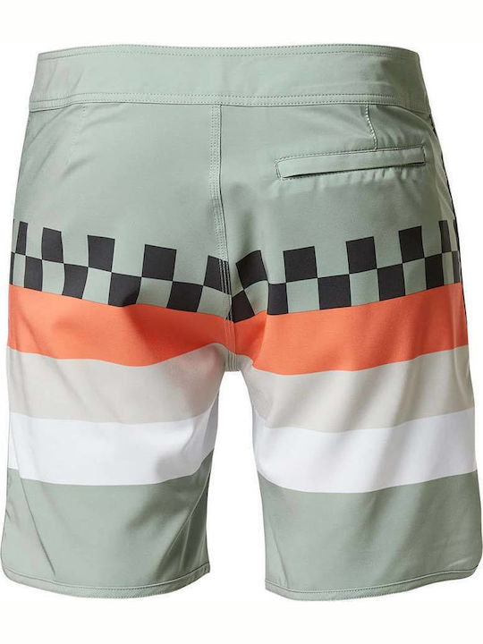 Reset Stretch 18 Men's Swimwear Bermuda Relative Green Striped
