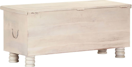 vidaXL Trunchi decorativ Lemn Alb 110x40x45buc