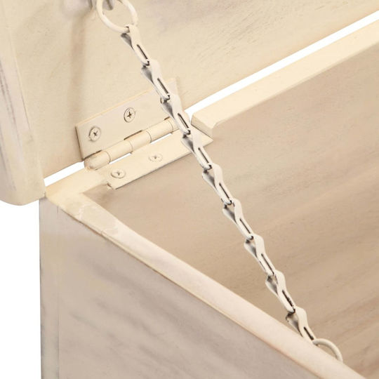 vidaXL Trunchi decorativ Lemn Alb 110x40x45buc