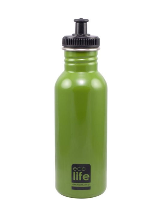 Ecolife Sport Ανοξείδωτο Παγούρι 600ml Πράσινο
