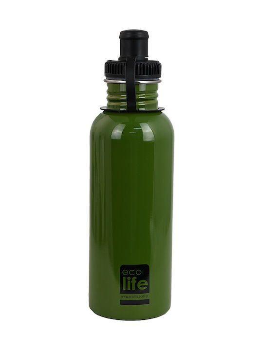 Ecolife Sport Ανοξείδωτο Παγούρι 600ml Πράσινο