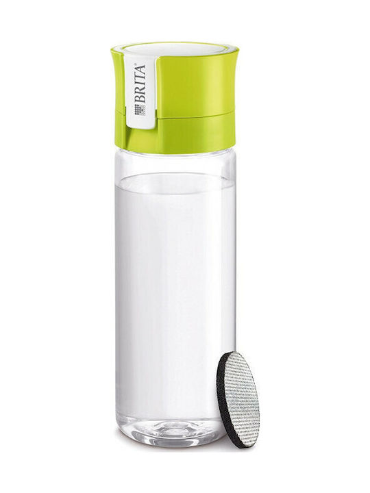 Brita Fill & Go Vital Water Bottle Plastic with Filter 600ml Transparent Lime
