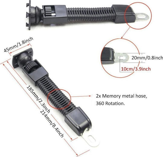Motorcycle Phone Mount with Waterproof Case 4.8-5.5" for Mirror for Mobile up to 5.5''