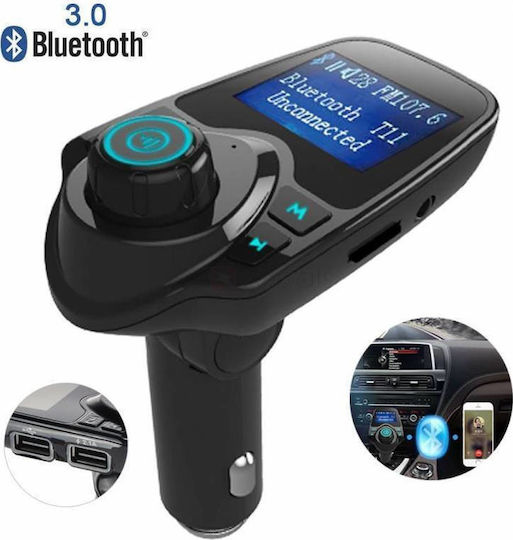 FM Transmitter Autovehicul T11 cu Bluetooth
