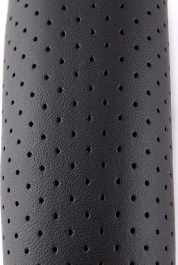 Autoline Car Steering Wheel Cover with Diameter 38cm Leather Black
