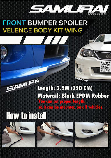 Samurai Protections for Car Bumpers 2.5m x 2.5m 1pcs Black