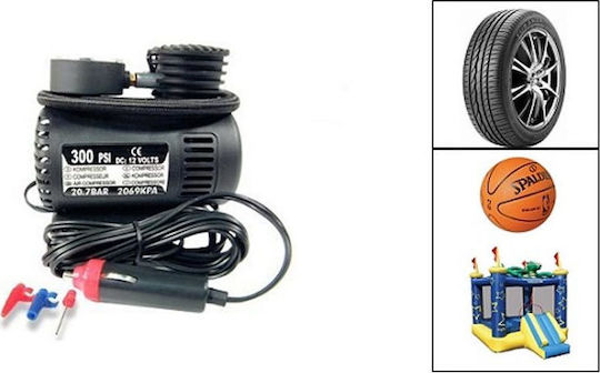 Mini Τρόμπα Αυτοκινήτου 300PSI με Καλώδιο Αναπτήρα 12V
