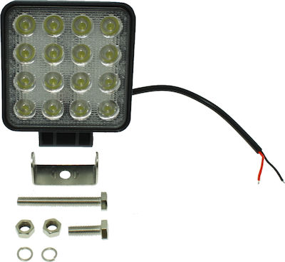 Pătratς Rezistent la apă Faruri pentru Autoturisme LED Universal 12 / 24V 48W 11cm 1buc