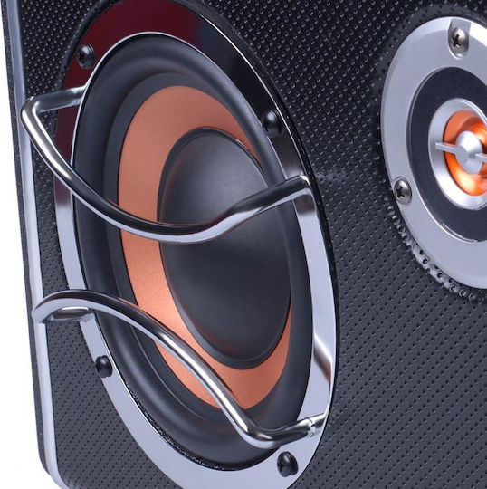 Tiaoping Subwoofer 5.5" Αυτοενισχυόμενο Subwoofer Αυτοκινήτου 8" 80W RMS με Κούτα