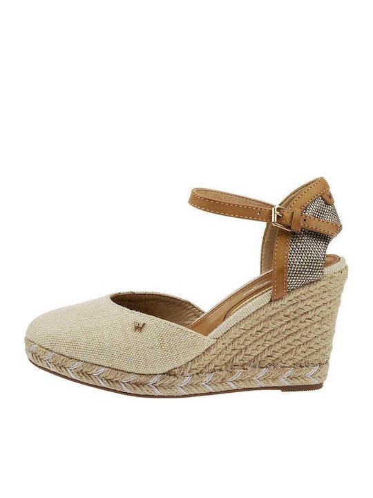 Wrangler Brava Rope Women's Fabric Platform Espadrilles Beige