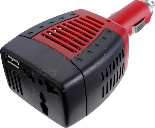 Invertor Auto 100W pentru Convertirea 12V DC în 220V AC cu 1xUSB