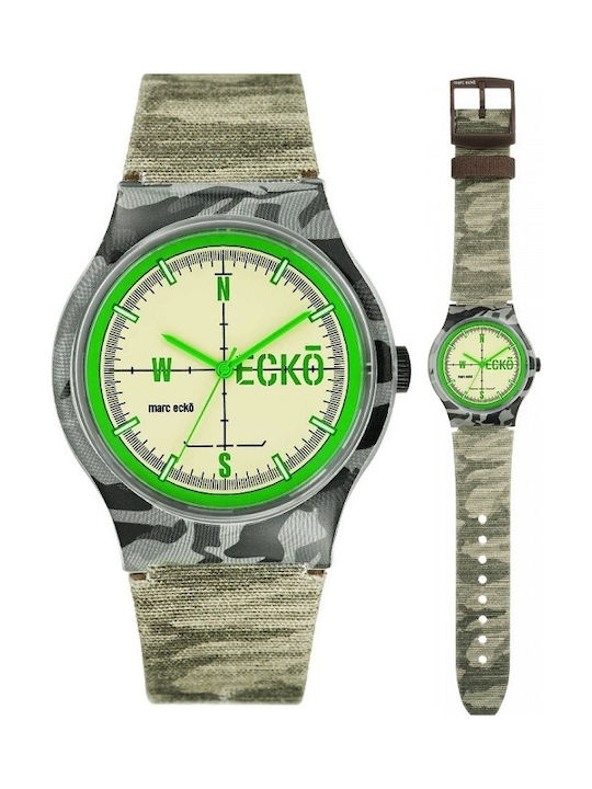 Marc Ecko Γυναικείο Ρολόι 42mm Μπαταρίας με Καφέ Δερμάτινο Λουράκι