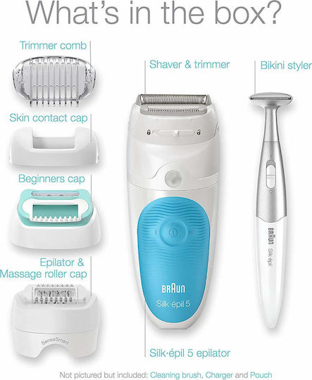 Braun Silk Epil 5 Epilier-Set Epilierer für das Bikini / Gesicht / Körper SE5810