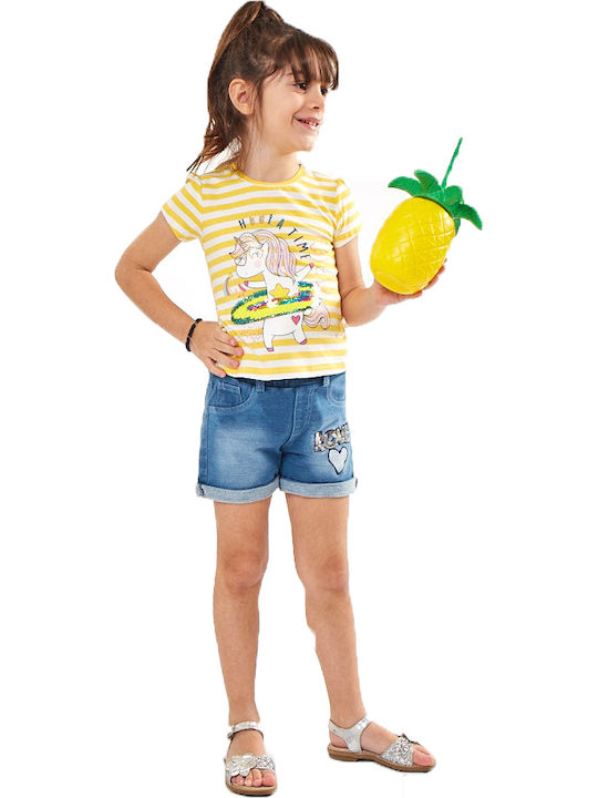 Evita Kids Set with Shorts Summer 2pcs Yellow