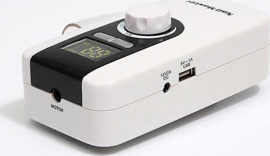Mixcoco US-803 Τροχός Νυχιών Μπαταρίας 65W Λευκός 35000 Στροφών με Πεντάλ