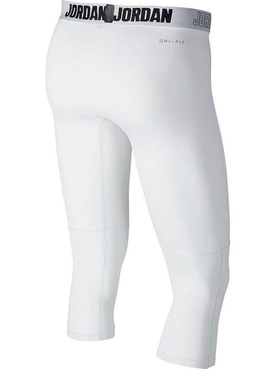 Jordan Ανδρικό Αθλητικό Κολάν Compression Capri Λευκό