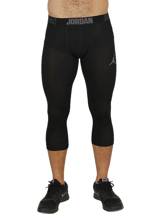 Jordan 23 Alpha Dry 3/4 Tights Men's Sports Capri Leggings Black