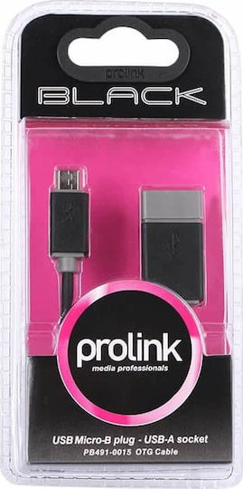 Prolink Μετατροπέας micro USB male σε USB-A female (PB491-0015)