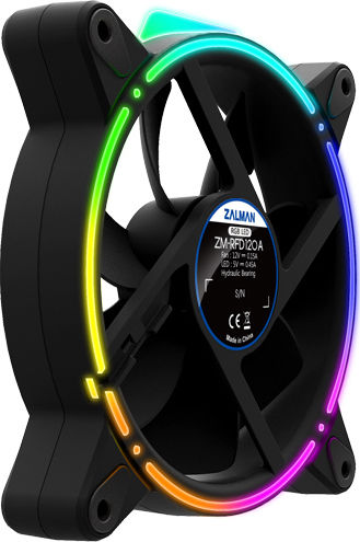 Zalman RFD120A Case Fan (1500rpm / 34.34cfm) με RGB Φωτισμό και Σύνδεση 3-Pin