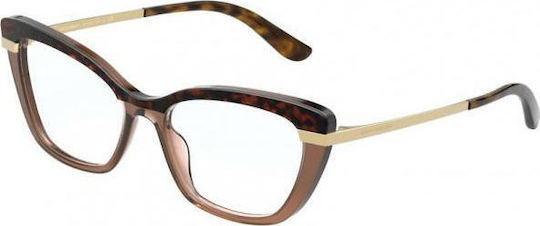 Dolce & Gabbana Women's Butterfly Brown Tortoise Prescription Eyeglass Frames DG3325 3256