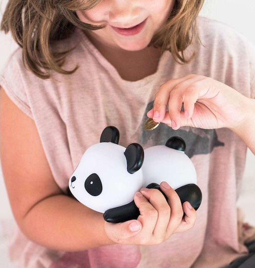 A Little Lovely Company Panda Kinder Spardose Plastik Weiß 16x9x11cm