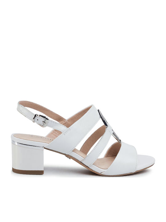 Caprice Anatomic Leather Women's Sandals White