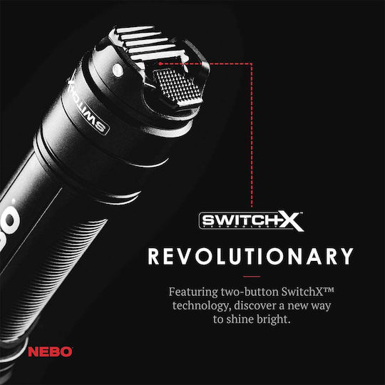 Nebo Επαναφορτιζόμενος Φακός LED IPX7 με Μέγιστη Φωτεινότητα 1800lm RedlineX