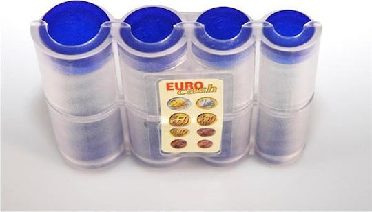 Plastic Portable Coin Holder with 8 Number of Spit Eurocash