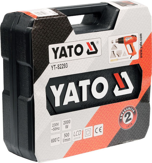 Yato YT-82293 Πιστόλι Θερμού Αέρα 2000W με Ρύθμιση Θερμοκρασίας εως και 550°C