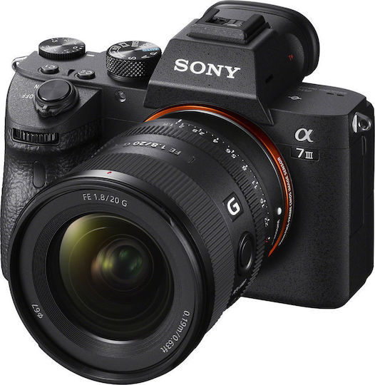 Sony Full Frame Φωτογραφικός Φακός FE 20 mm F1.8 G Wide Angle για Sony E Mount Μαύρος