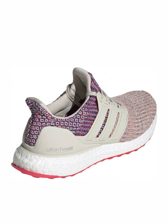 UltraBoost Women's Running Sport Shoes Clear Brown / Shock Red / Active Blue