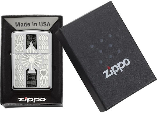 Zippo Brichetă Flacără Rezistent la vânt Intricate Spade