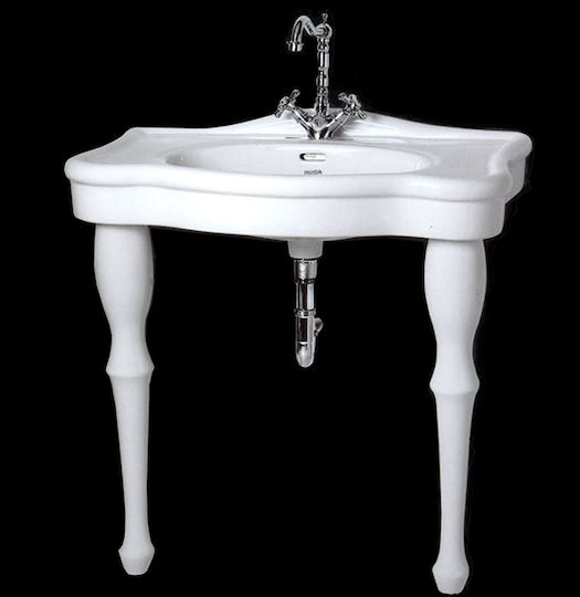 Huida Paladium Waschtisch mit Waschbecken L82xB56xH84cm Weiß