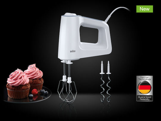 Braun HM 3100 WH HM3100WH Миксер Ръчен 500W Бял