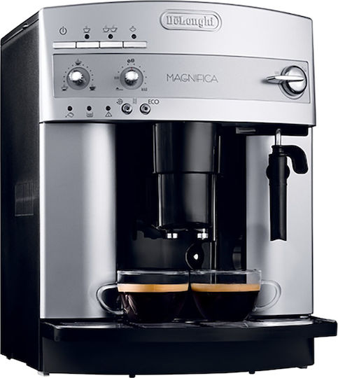 De'Longhi Magnifica ESAM 3200 S Αυτόματη Μηχανή Espresso 1350W Πίεσης 15bar με Μύλο Άλεσης Ασημί