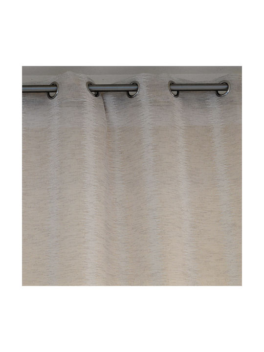 Lino Home Curtain with Grommet Salome Cream 8000000419 150x260cm