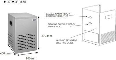 Fresh Mini Fresh Ψύκτης Λάντζας με Παραγωγή Κρύου Νερού 70lt/h 60x50x47εκ.