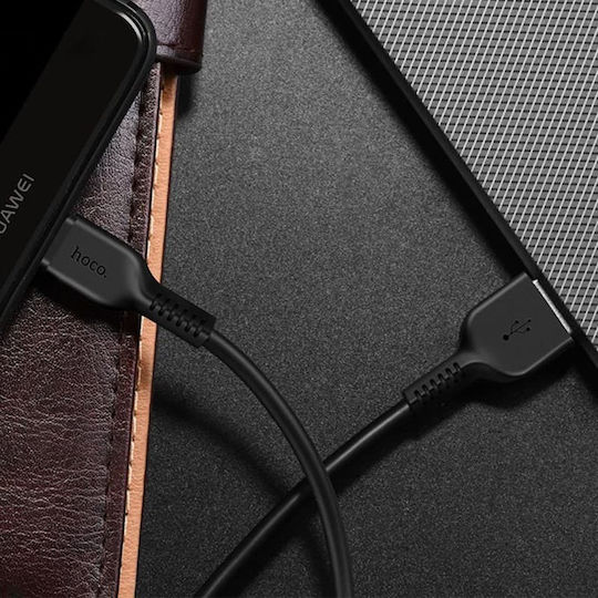 Hoco X20 Flash Regular USB 2.0 Cablu USB-C bărbătesc - USB-A 18W Negru 2m