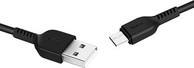Hoco Regular USB 2.0 Cable USB-C male - USB-A male Μαύρο 3m (X20 Flash)