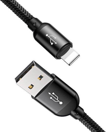 Baseus Three Primary Colors 3-in-1 Braided USB to Lightning / Type-C / micro USB 1.2m 3A Cable (CAMLT-BSY01)