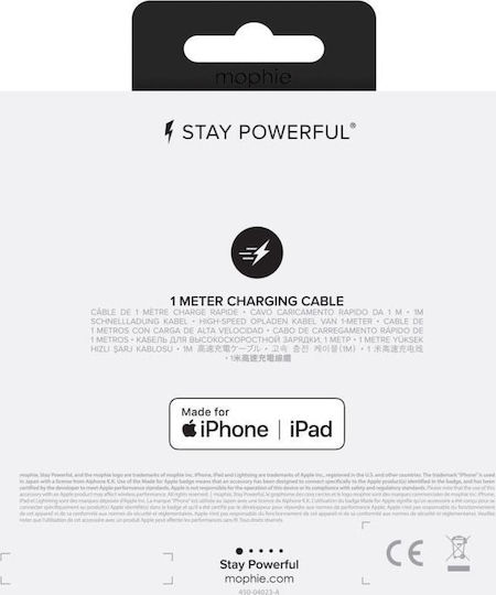 Mophie Braided USB to Lightning / Type-C / micro USB Cable Λευκό 1m (409903219)