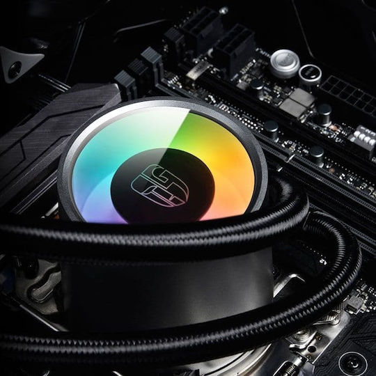 Deepcool Castle 240 RGB Υδρόψυξη Επεξεργαστή Διπλού Ανεμιστήρα 120mm για Socket AM4