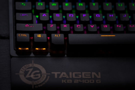 Zeroground KB-2400G Taigen v2.0 Gaming Μηχανικό Πληκτρολόγιο με Custom διακόπτες και RGB φωτισμό (Αγγλικό US)