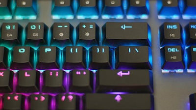 Motospeed K82 Гейминг Механична Клавиатура Без ключове с Outemu Blue суичове и RGB подсветка (Гръцки) Черен