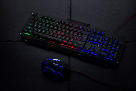 Zeroground KB-1700GUMS Arai Σετ Gaming Πληκτρολόγιο με RGB φωτισμό & Ποντίκι (Αγγλικό US)