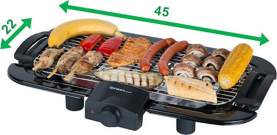 First Austria Fa5350 Electric Grill With Legs Grate 2000W With Adjustable Thermostat 45x22cm