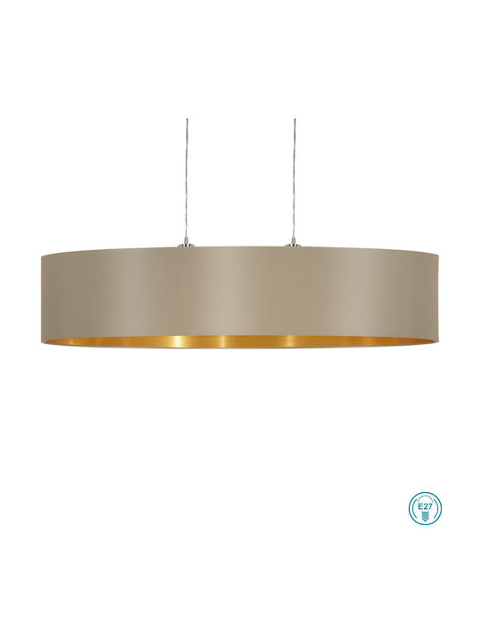 Eglo Maserlo Κρεμαστό Φωτιστικό Καφέ με Ντουί E27 100x25x110εκ.