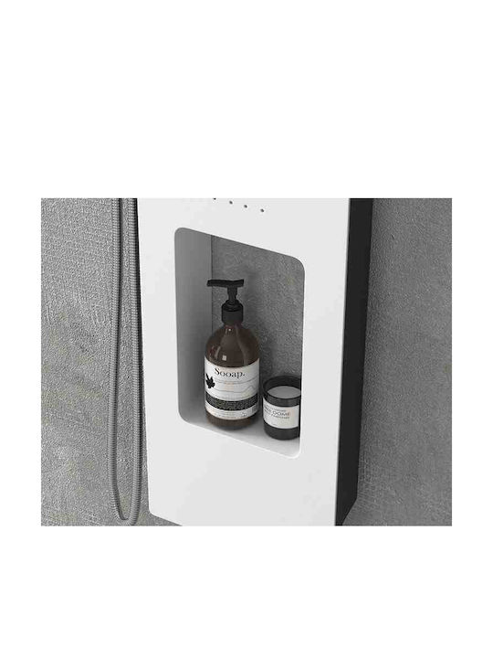 Karag Bianco Nero Touch Shower Column with Hydromassage 148cm White
