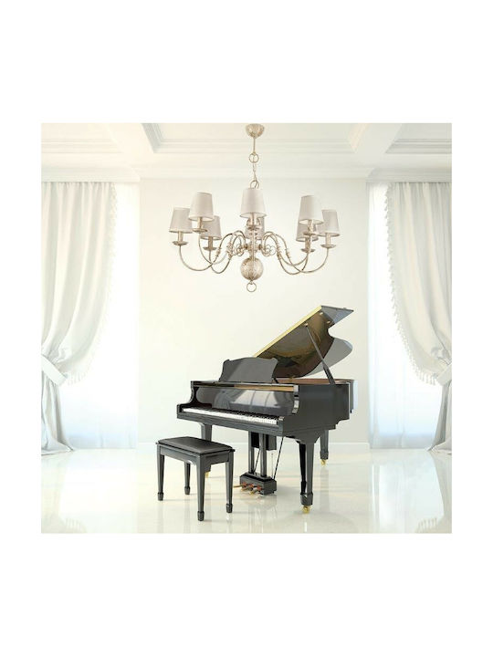 Inlight Chandelier Lampshade 8xE14 White 83cm 5311-8